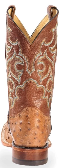 Justin Men's Waxy Full Quill Ostrich Western Boots - Broad Square Toe -Justin Sale Shop 066A49 38 BK