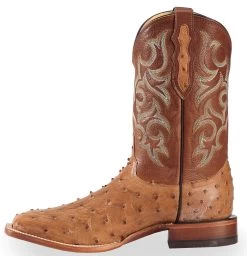 Justin Men's Waxy Full Quill Ostrich Western Boots - Broad Square Toe -Justin Sale Shop 066A49 38 LT