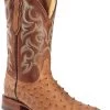 Justin Men's Waxy Full Quill Ostrich Western Boots - Broad Square Toe -Justin Sale Shop 066A49 38 P1