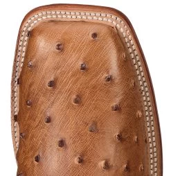 Justin Men's Waxy Full Quill Ostrich Western Boots - Broad Square Toe -Justin Sale Shop 066A49 38 TP