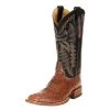 Justin Boot Company Men's Justin Pascoe Rum Brown Full Quill Ostrich 13in. Black Chester Top Cowboy Boot -Justin Sale Shop 114859 default l