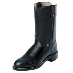 Justin Boots Mens Temple Black Pull On Cowboy Boot