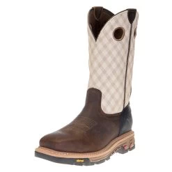 Men's Justin Commander Roughneck Brown 12in. Tan Top Steel Toe Work Boot