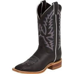 Justin Boots Women's Justin Bent Rail Black Burnished Calf Cowgirl Boots