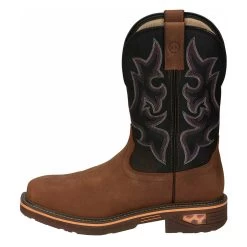 Justin Boots Men's Russett Resistor Caramel 13in. Black H20 Nano Comp Work Boot