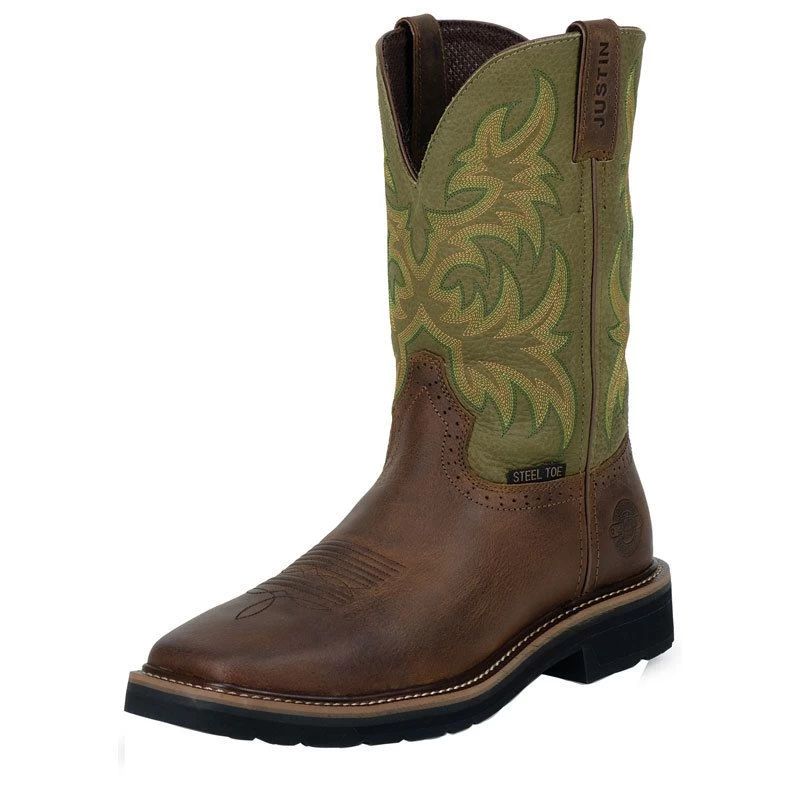 Justin Boots Men's Rowdy Brown Hunter Cowboy Boots 3 Justin Boots Men's Rowdy Brown Hunter Cowboy Boots