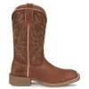 Justin Boots Women's Stampede Halter Roasted Cognac 11 In Top Square Toe Cowgirl Boot