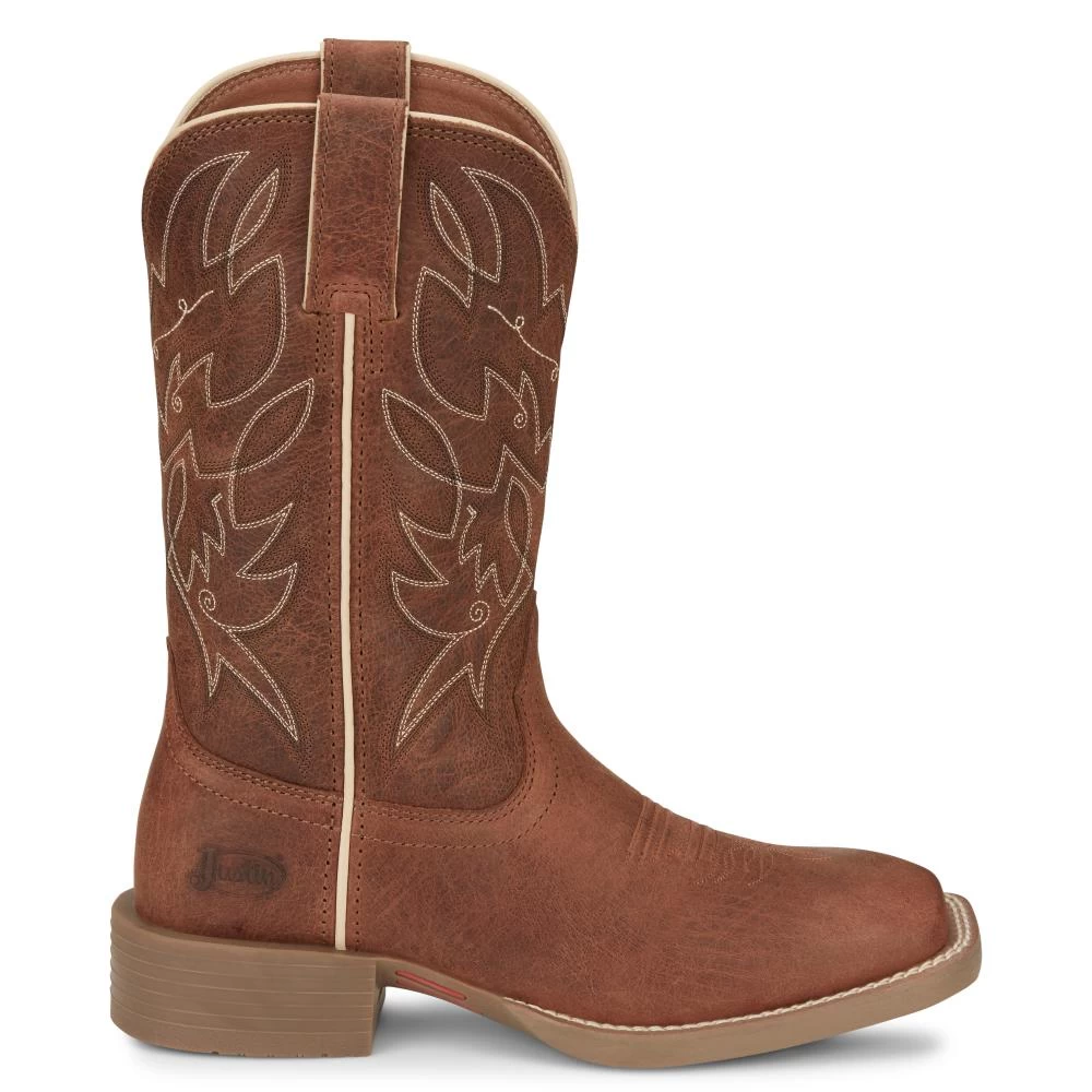 Justin Boots Women's Stampede Halter Roasted Cognac 11 In Top Square Toe Cowgirl Boot 3 Justin Boots Women's Stampede Halter Roasted Cognac 11 In Top Square Toe Cowgirl Boot