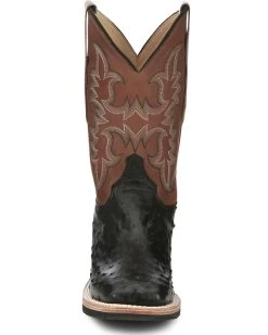 Justin Men's Drover Exotic Full Quill Ostrich Western Boots - Broad Square Toe -Justin Sale Shop 2000385393 001 P4