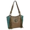 Justin Ash Brown & Turquoise With Fringe Tote -Justin Sale Shop 2227835 01 72727.1673466503