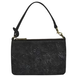Justin Tooled Black Mini Shoulder Bag