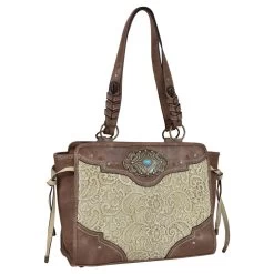 Justin Lace And Brown Satchel