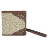 Justin Womens Brown With Cream Lace BiFold Wallet