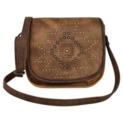 Justin Aztec Mixed Metal Crossbody Purse