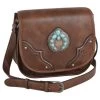 Justin Turquoise Naja Concho Brown Saddle Bag - 2159531 -Justin Sale Shop 2409770 1 59145.1673540760