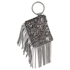 Justin Western Womens Bangle Wristlet W/Silver Fringe