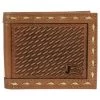 Justin Mens Western Bifold Leather Rawhide Logo Weave- Brown 2 Justin Mens Western Bifold Leather Rawhide Logo Weave- Brown -Justin Sale Shop 2410025 01 44299.1673539594
