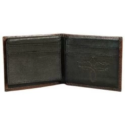 Justin Mens Western Bifold Leather Rawhide Logo Weave- Brown -Justin Sale Shop 2410025 02 07143.1632856188