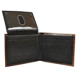 Justin Mens Western Bifold Leather Rawhide Logo Weave- Brown -Justin Sale Shop 2410025 03 78128.1632856188
