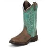 Justin Boots Women's Barnwood Brown Cow Cowgirl Boots -Justin Sale Shop 24626 default l