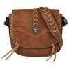 Justin Brown With Laced Trim Crossbody Saddle Bag -Justin Sale Shop 2492960 1 37944.1673543557