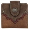 Justin Tonal Brown With Muted Red Accents Small Wallet -Justin Sale Shop 2493000 1 62193.1673543557
