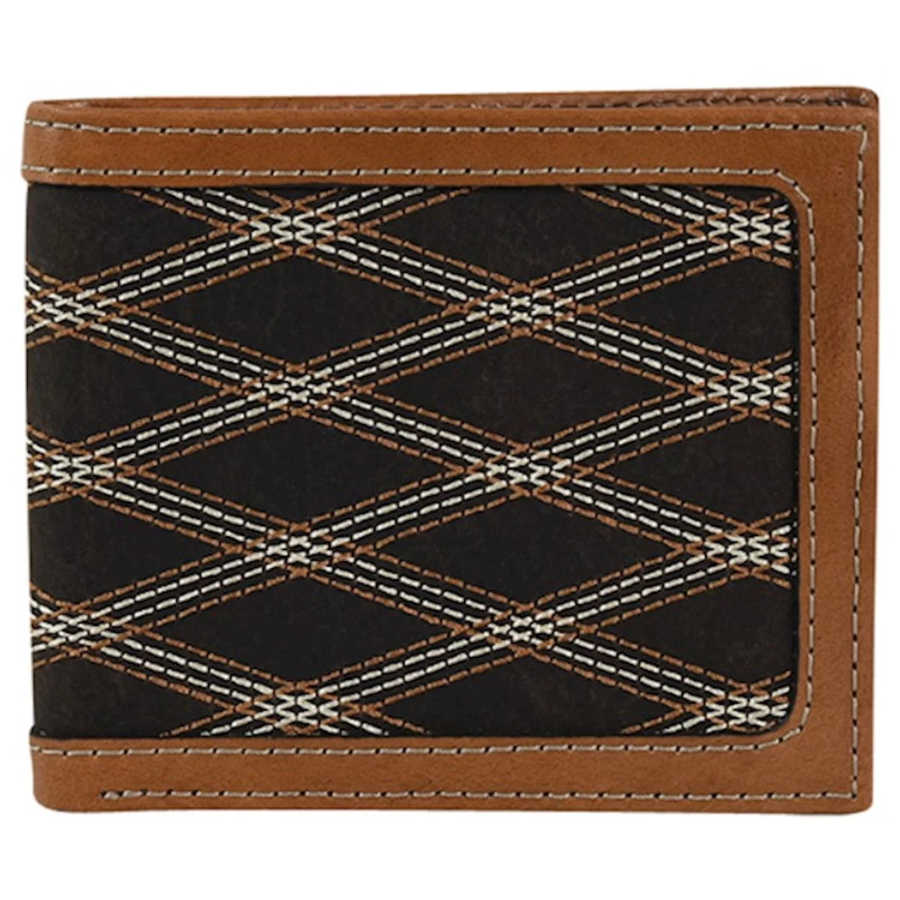 Justin Crisscross Stitch Slim BiFold Wallet 3 Justin Crisscross Stitch Slim BiFold Wallet