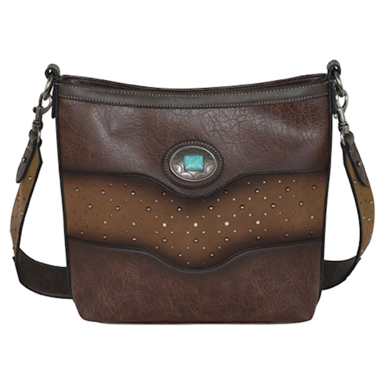 Justin Ladies Crossbody Tonal With Studs And Concho 3 Justin Ladies Crossbody Tonal With Studs And Concho