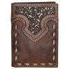 Justin Mens Trifold Wallet W/Tooled Yoke And Buck Stitch -Justin Sale Shop 2818335 1 25343.1697129896