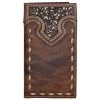 Justin Mens JR Brown Rodeo Wallet W/Tooled Yoke And Rawhide Buck Stitch 1 Justin Mens JR Brown Rodeo Wallet W/Tooled Yoke And Rawhide Buck Stitch -Justin Sale Shop 2818340 1 29627.1697129895