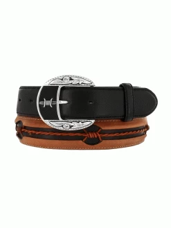 Justin Sale Shop 41 Justin C10813 Mens Fenced In Belt Aged Bark And Black