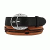 Justin C10813 Mens Fenced In Belt Aged Bark And Black -Justin Sale Shop 2n8903ki