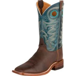 Justin Boot Company Men's Bent Rail Rough Rider Copper Bent Rail Cowboy Boots