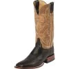 Justin Boots Men's Justin AQHA Remuda Series Black Smooth Ostrich Cowboy Boots -Justin Sale Shop 37031 default l