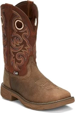 Rush Peanut Tan Water Buffalo Justin Composite Toe Work Boot SE4341