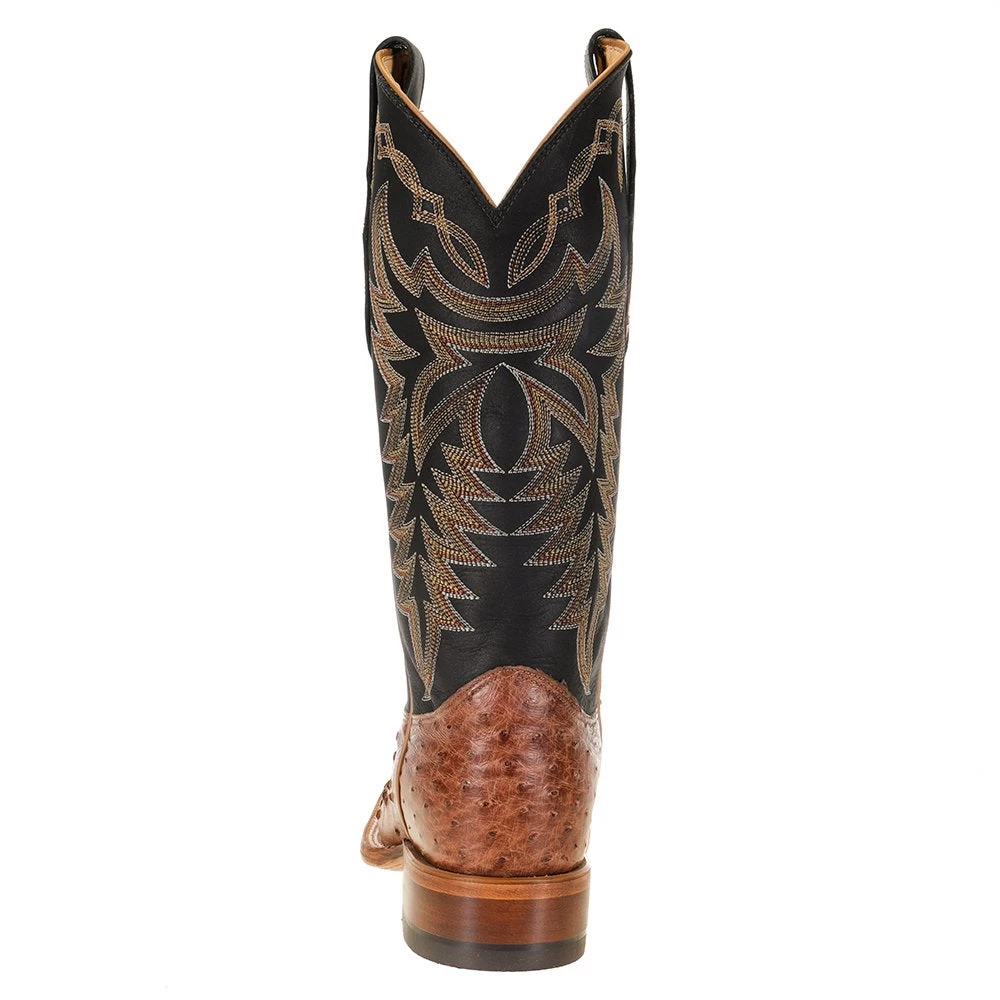 Justin Boot Company Men's Justin Pascoe Rum Brown Full Quill Ostrich 13in. Black Chester Top Cowboy Boot 6 Justin Boot Company Men's Justin Pascoe Rum Brown Full Quill Ostrich 13in. Black Chester Top Cowboy Boot - Image 4