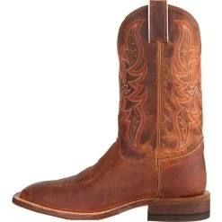 Justin Boots Men's Bent Rail Distressed Cognac Cowboy Boots -Justin Sale Shop BR735 3