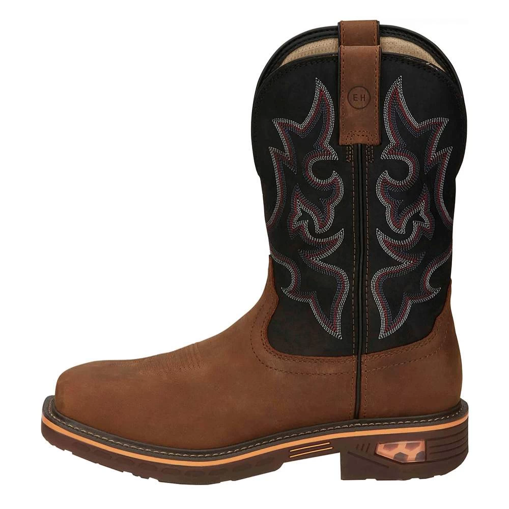 Justin Boots Men's Russett Resistor Caramel 13in. Black H20 Nano Comp Work Boot 6 Justin Boots Men's Russett Resistor Caramel 13in. Black H20 Nano Comp Work Boot - Image 4