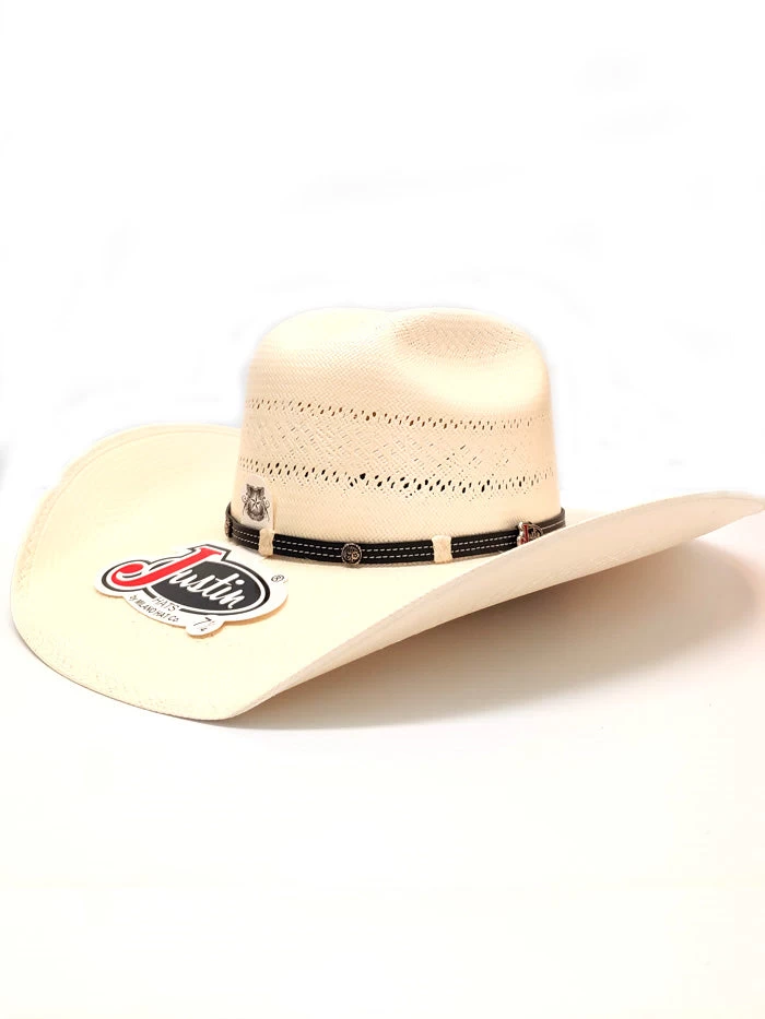 Justin JS5530RNNR Premium Collection Renner 50x Shantung Straw Hat Ivory - D 3 Justin JS5530RNNR Premium Collection Renner 50x Shantung Straw Hat Ivory - D
