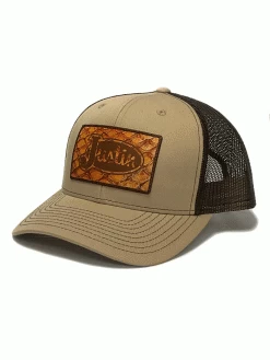Justin JCBC804 Fish Patch Mesh Back Cap Khaki