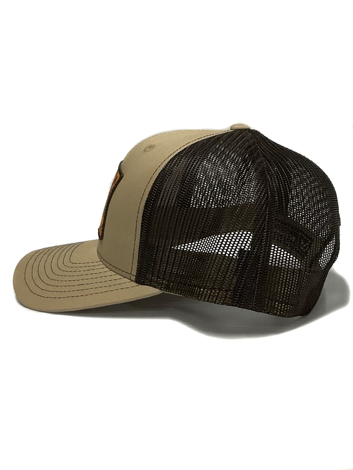 Justin JCBC804 Fish Patch Mesh Back Cap Khaki 5 Justin JCBC804 Fish Patch Mesh Back Cap Khaki - Image 3