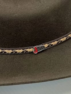 Justin JF0242PLNS Mens 2X Plains Premium Felt Hat Brown -Justin Sale Shop JF0242PLNS 4 1