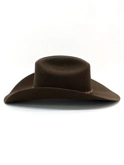 Justin JF0242PLNS Mens 2X Plains Premium Felt Hat Brown -Justin Sale Shop JF0242PLNS 5 1