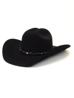 Justin JF0657TOWN-BLK Mens 6x Townes Western Felt Hat Black
