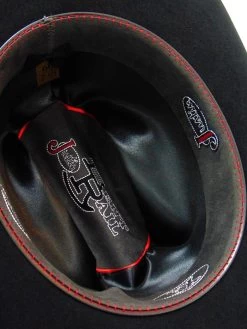 Justin JF0657TOWN-BLK Mens 6x Townes Western Felt Hat Black -Justin Sale Shop JF0657TOWN BLK 3 1