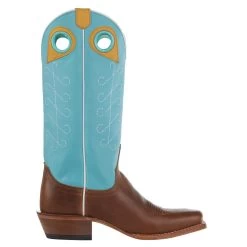 Justin Boots Women's Hattie Saddle Tan 13` Turquoise Square Toe Boot -Justin Sale Shop JP2602 5