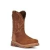 Justin Men's Montana Rust Brown Wide Square Nano Composite Toe Work Boots -Justin Sale Shop JUCR2124 1