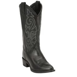 Justin Men's Black London Calf Classic Cowboy Boots