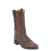 Justin Men's Dark Brown Marbled Deerlite Premium Leather Roper Boots -Justin Sale Shop JUS03162 1