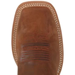 Justin Men's Bent Rail Austin Cognac And Green Wide Square Toe Cowboy Boots -Justin Sale Shop JUSBR307 3